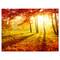 Designart - Yellow Red Fall Trees and Leaves - Landscape Canvas Art Print